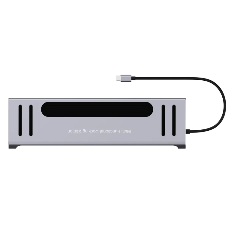 12 in 1 4K@30Hz HD MI RJ45 Gigabit Ethernet Port USB3.0 TF/SD3.0 Card Reader PD3.0 3.5mm Audio Port Type C Docking Station