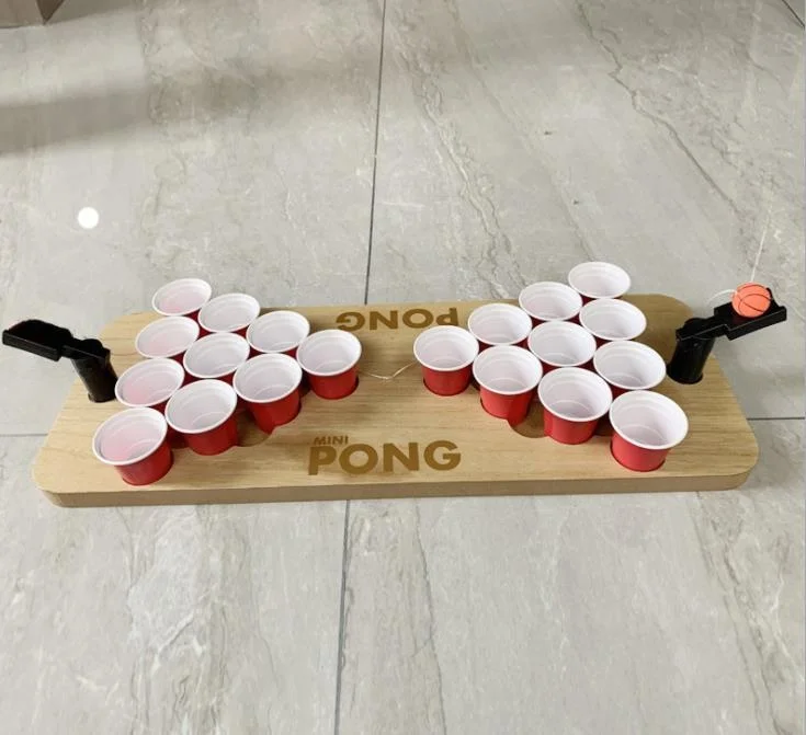 2021 Party Drinking Mini Wooden Red Cups Beer Pong Set Drinking Games