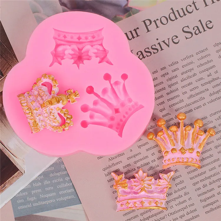 Princess Crown Silicone Cake Mold For Candy Chocolate Jelly Baking Mould Sugarcraft Cupcake Topper Fondant Cake Decorating Tools