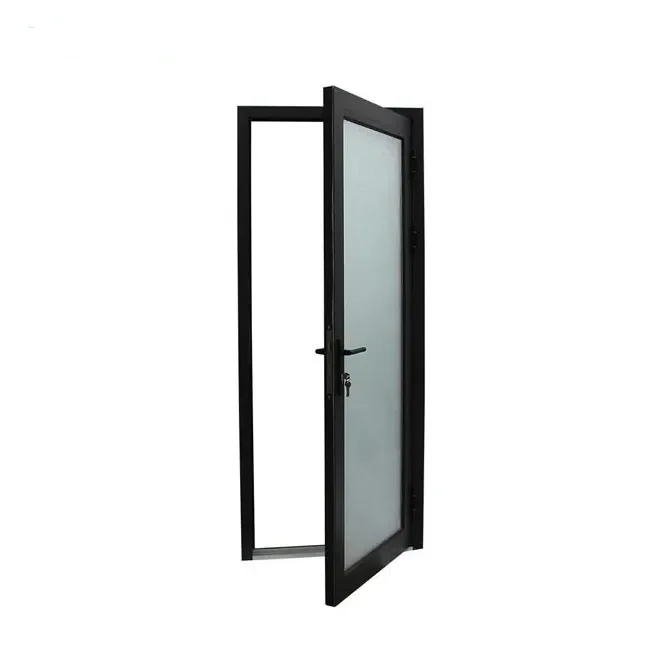 Modern Exterior Door Aluminum Casement Door Villa Apartment House Front Entry Tempered Glass Doors