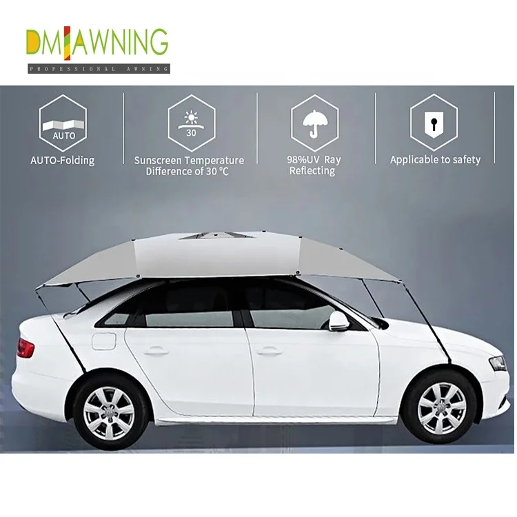 Foldable Automatic Outdoor Sun Protection Car Cover Car Parking Tent Umbrella