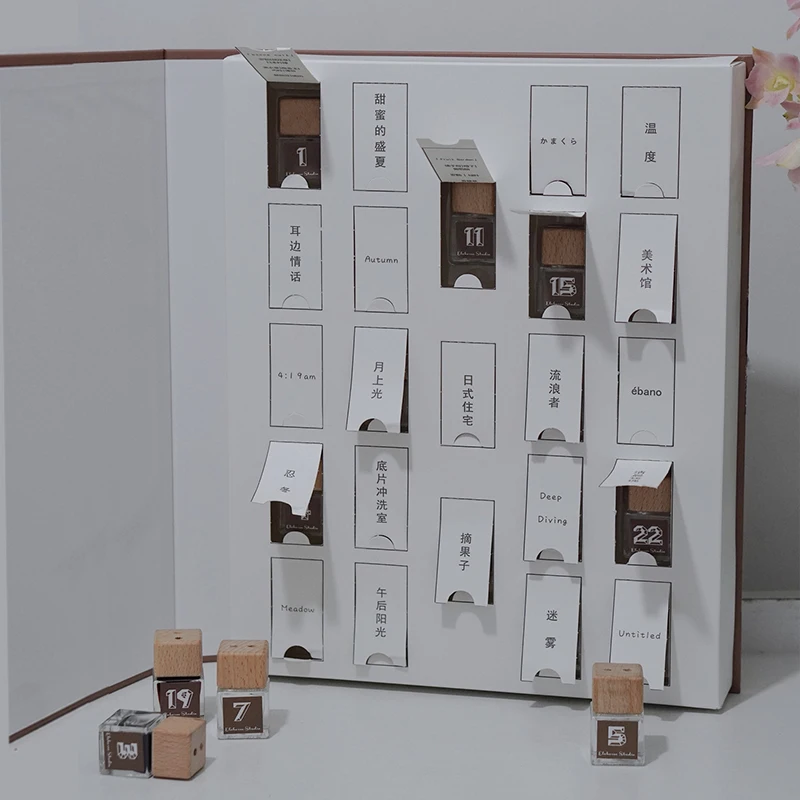 Custom luxury logo printed christmas cosmetic essential oil advent calendar Perfume packaging gift box