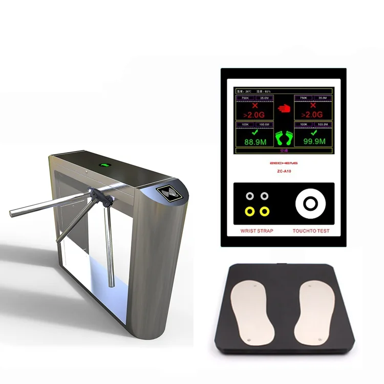 ESD Tester entry ENTRANCE CONTROL SYSTEM tripod Turnstile and Flap barrier
