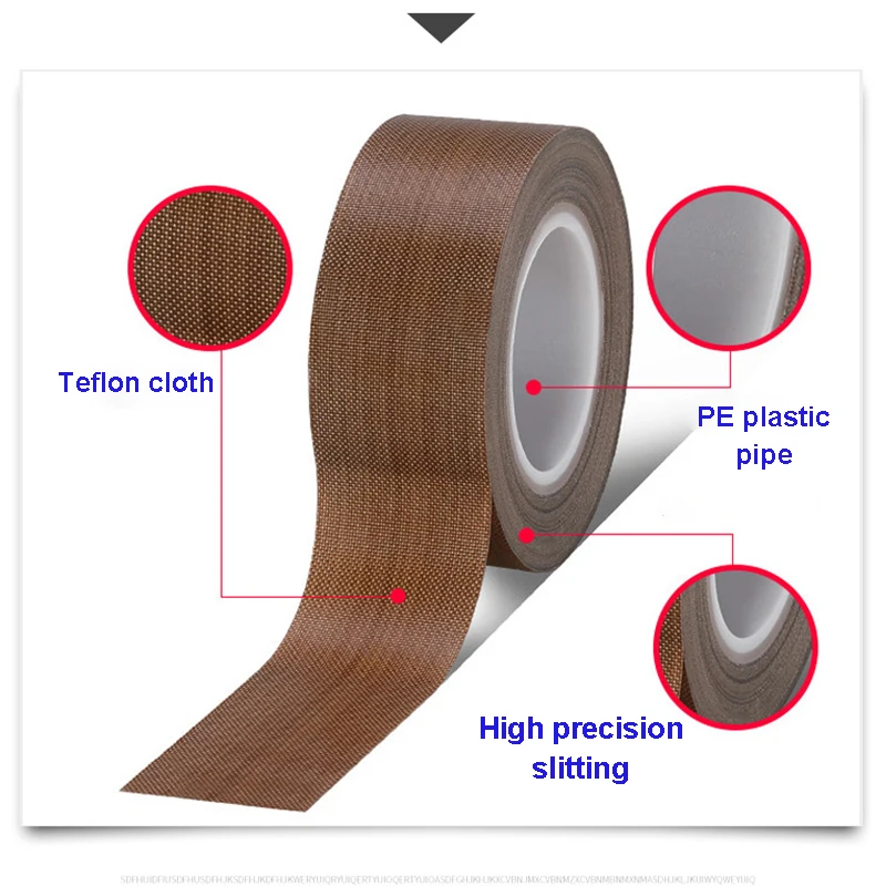 Custom Single Sided Heat Insulation Wear Resistant High Temperature Teflon Tape