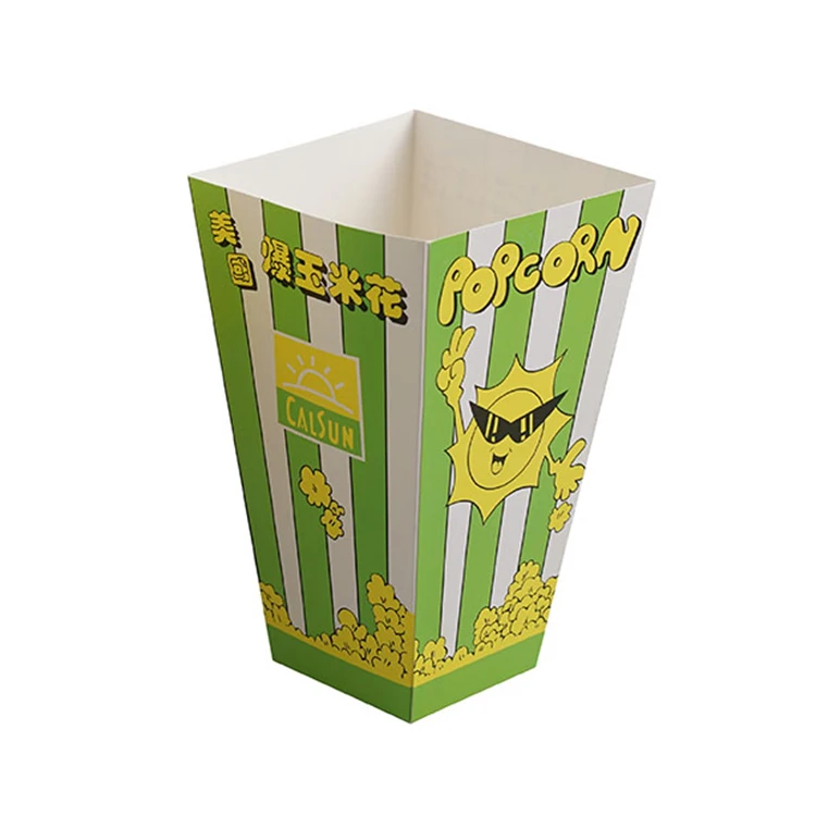 Wholesale Disposable Custom Logo Printed Popcorn Buckets /Popcorn Paper Box