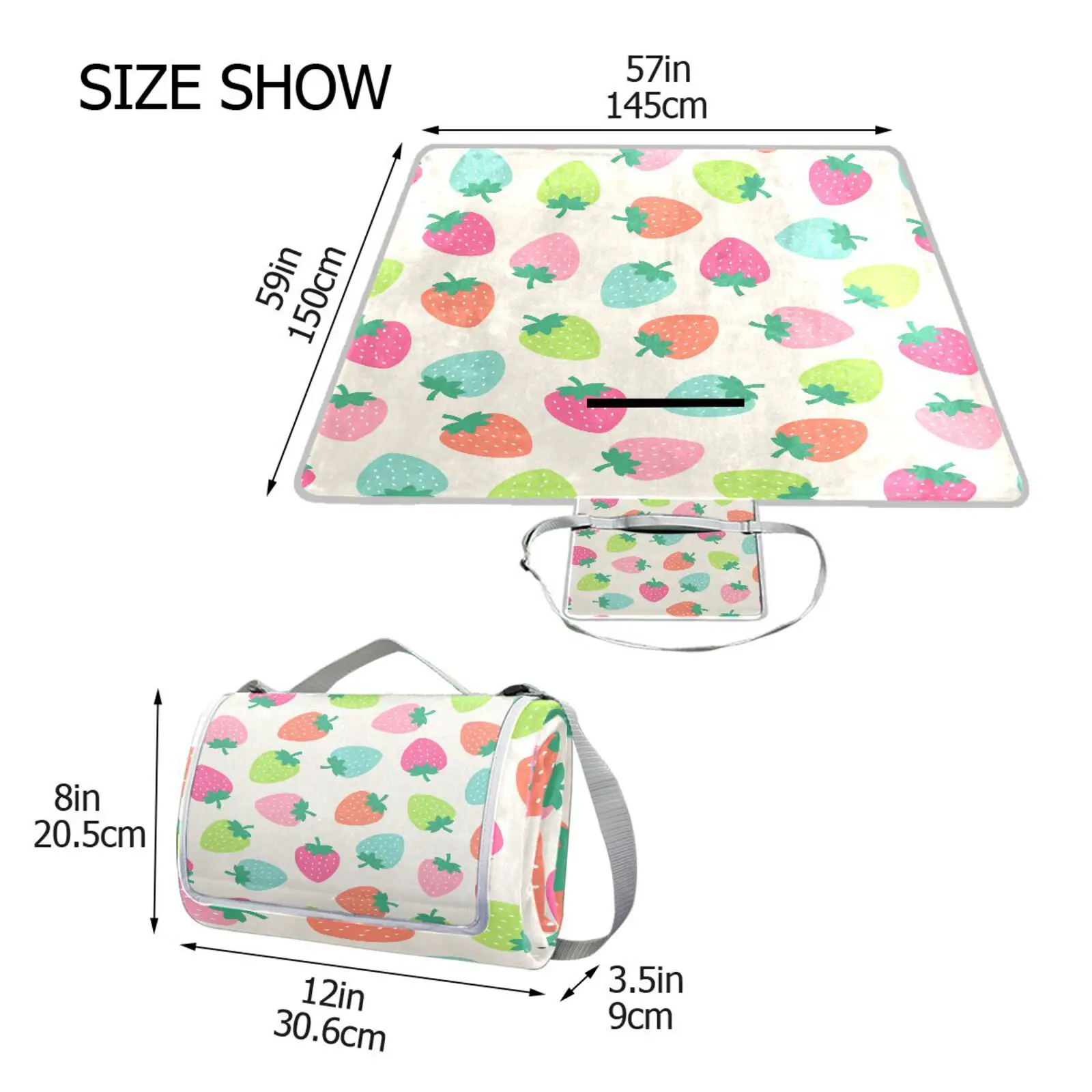 Wholesales Custom Sand Free Picnic Beach Blanket Mat Sand Proof Waterproof Picnic Beach Blanket Outdoor