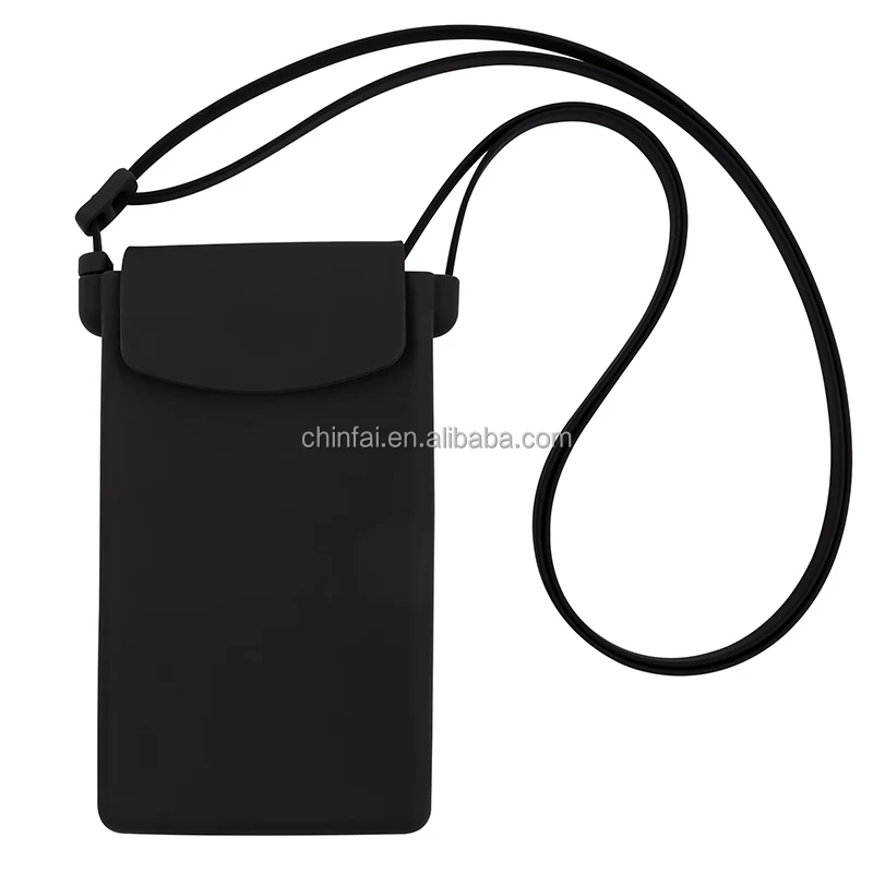 Chinfai New Waterproof Silicone Magnet Cover Crossbody Cell Phone Case Bag