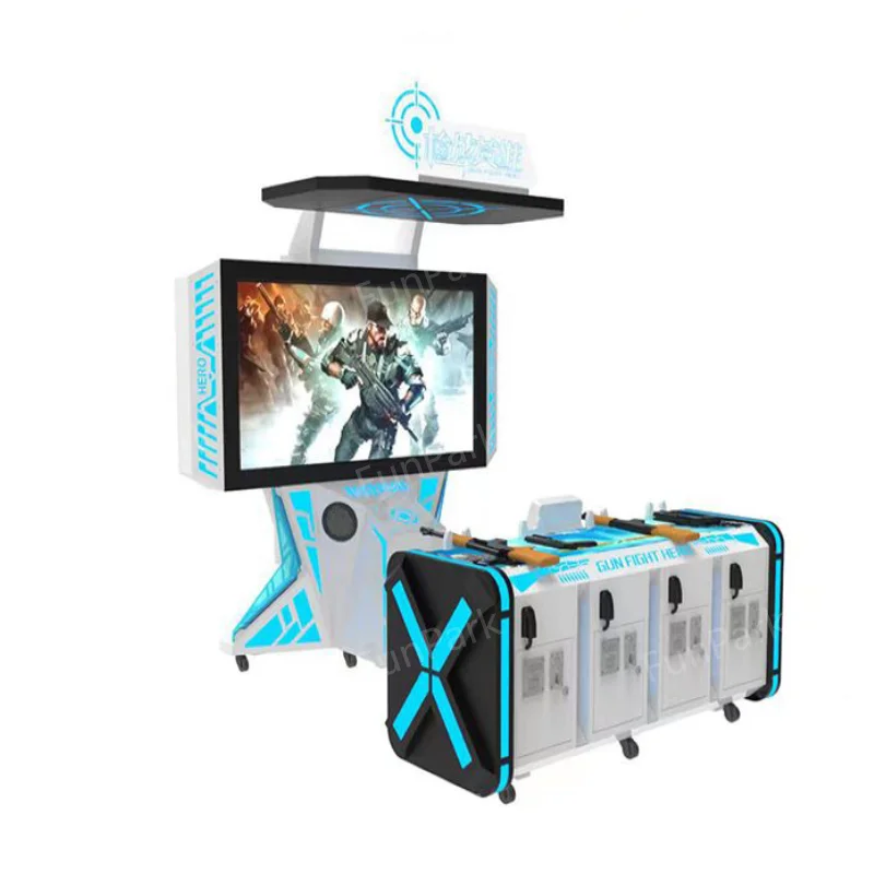 FunPark Hot Selling Metal Arcade Game Machine Gun Fight Shooting Simulator for Family Entertainment Centers 220V