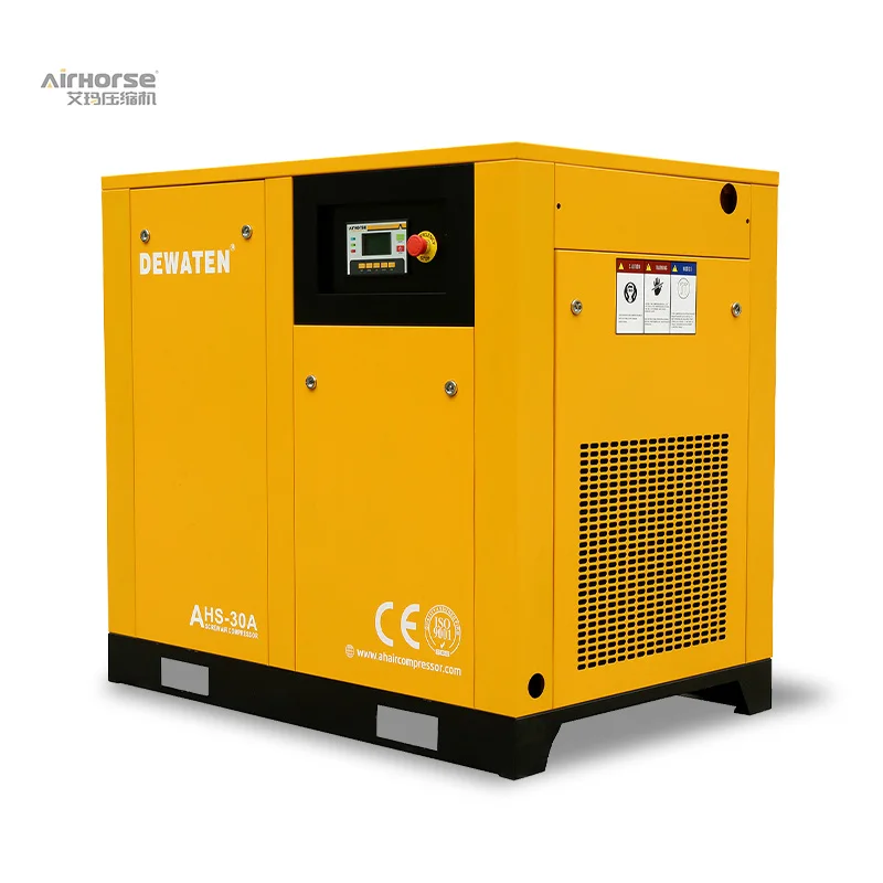 Electric Motor Belt Driven  3 Phase 10HP 7.5kw 0.8MPa Screw Air Compressor