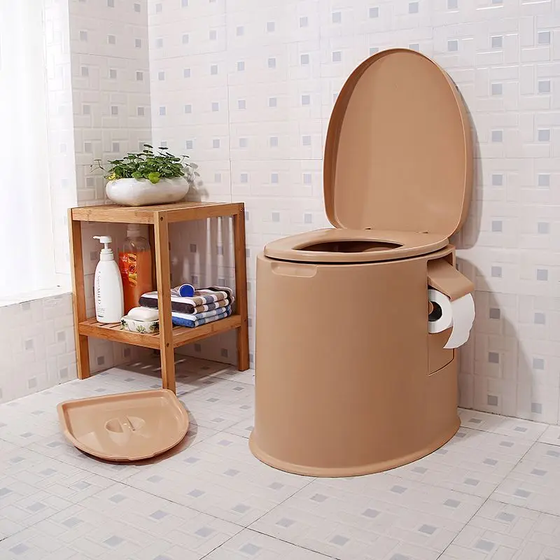 Elderly Toilet Pregnant Woman Movable Chair Adult Portable Plastic Toilet Chair Portable Travel Toilet for Camping and Hiking