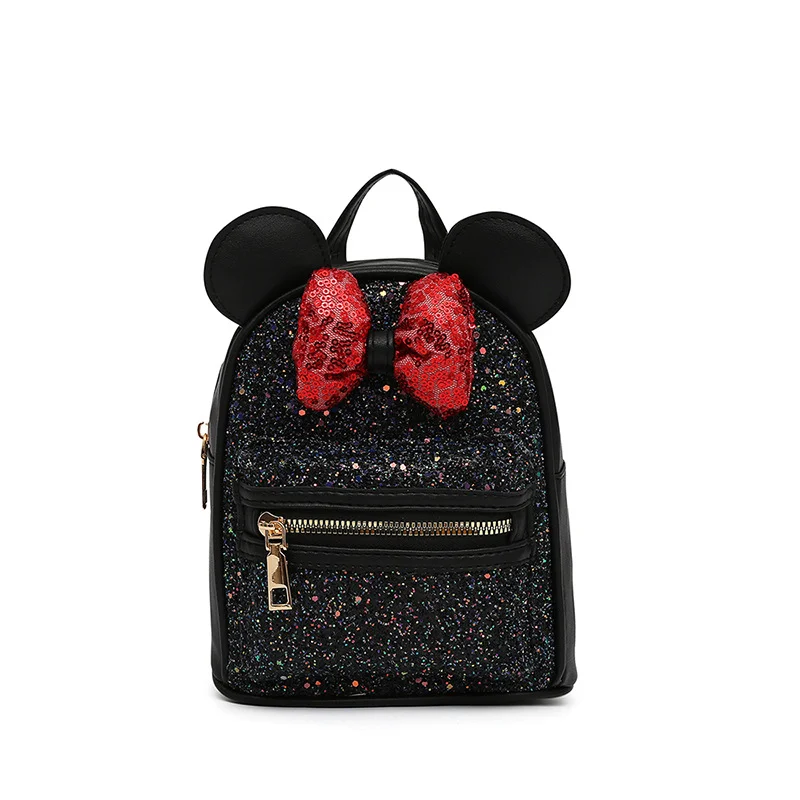 Factory Toddler  Sequins  Kids Cartoon Mouse Bowknot Backpack Mini Schoolbag Children School Bags