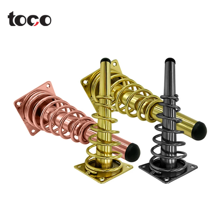 Toco Cone Shape Furniture Accessories Furniture Legs Sofa Iron Leg Rest Sofa Top Plate Iron Gold Sofa Hardware Leg