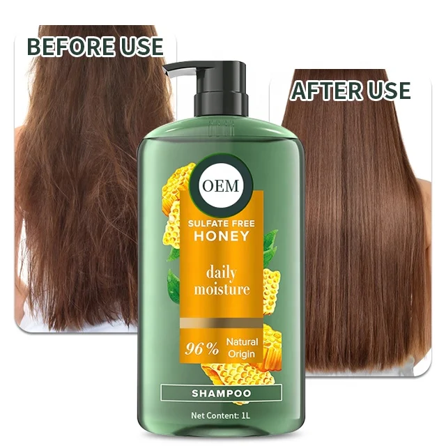 Salon Hair Products Honey Shampoo Daily Moisture Hair Natural Organic Formula Plant Extract 1L Honey Shampoo For Dry Hair