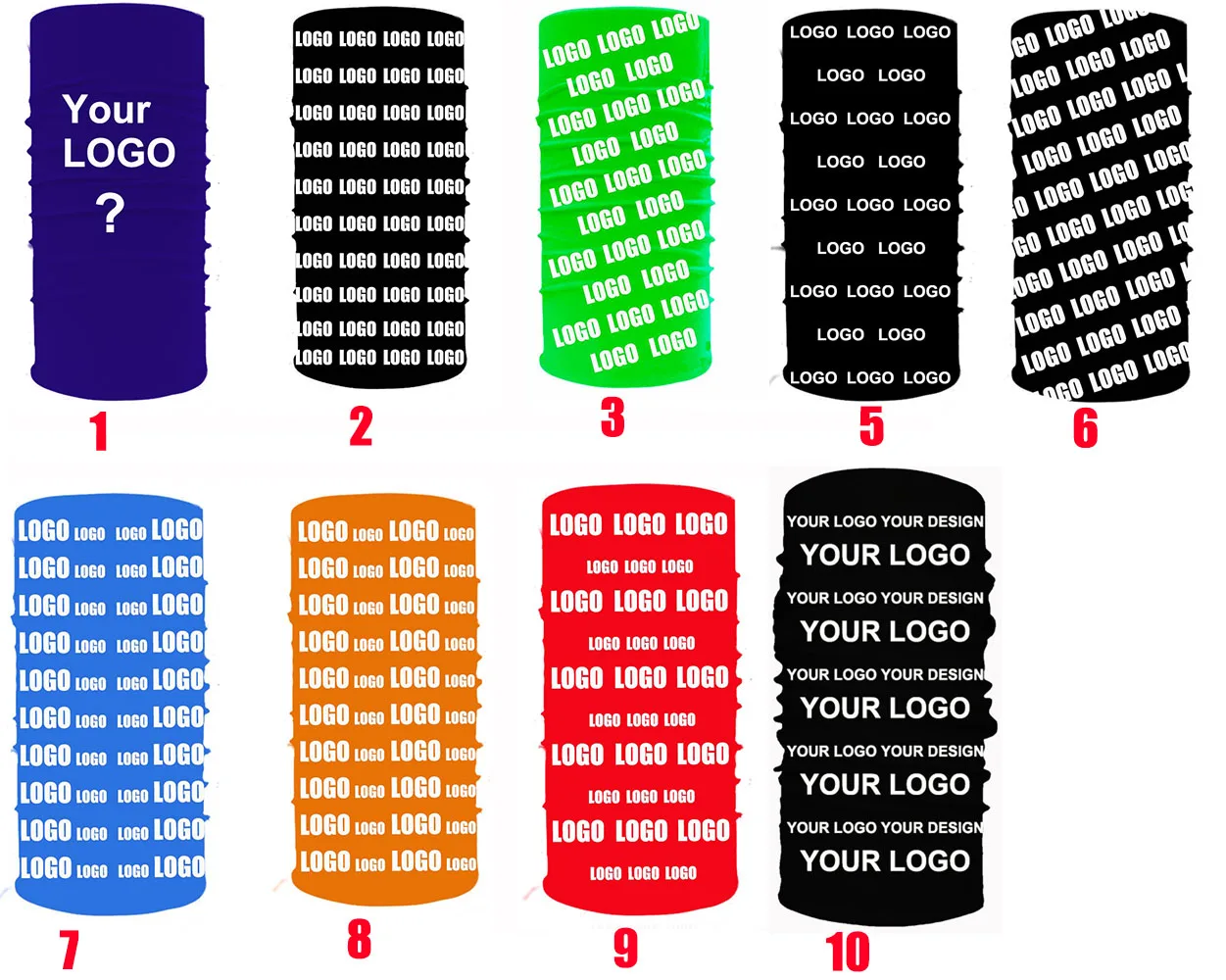 Multifunctional Polyester Seamless Sublimation Buffs Custom Snoods With Your logo Neck Gaiter Mask