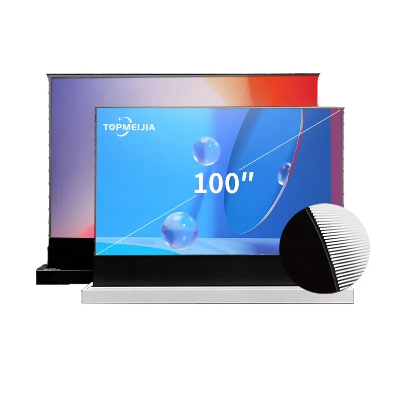 100 Inch Pet Crystal ALR CLR UST Projector screen Floor Rising Projection Screen For AWOL Vision LTV 3500 UST Projector