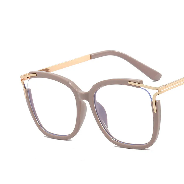 4904 Flexible Leopard Sexy Red Women Cat Eye Glasses Frame Anti Blue Light Lenses Metal TR90 Material Optical Eyeglasses