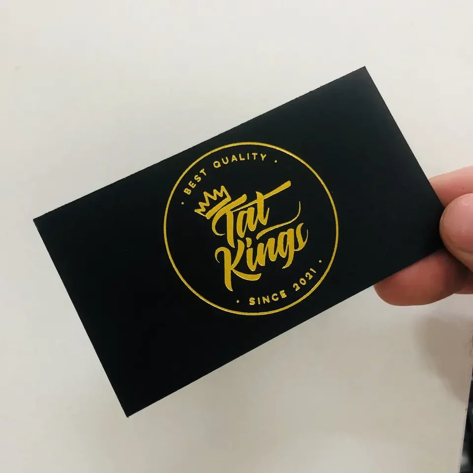 Customized business cards high black card hot stamping silver cardboard business cards high end customization