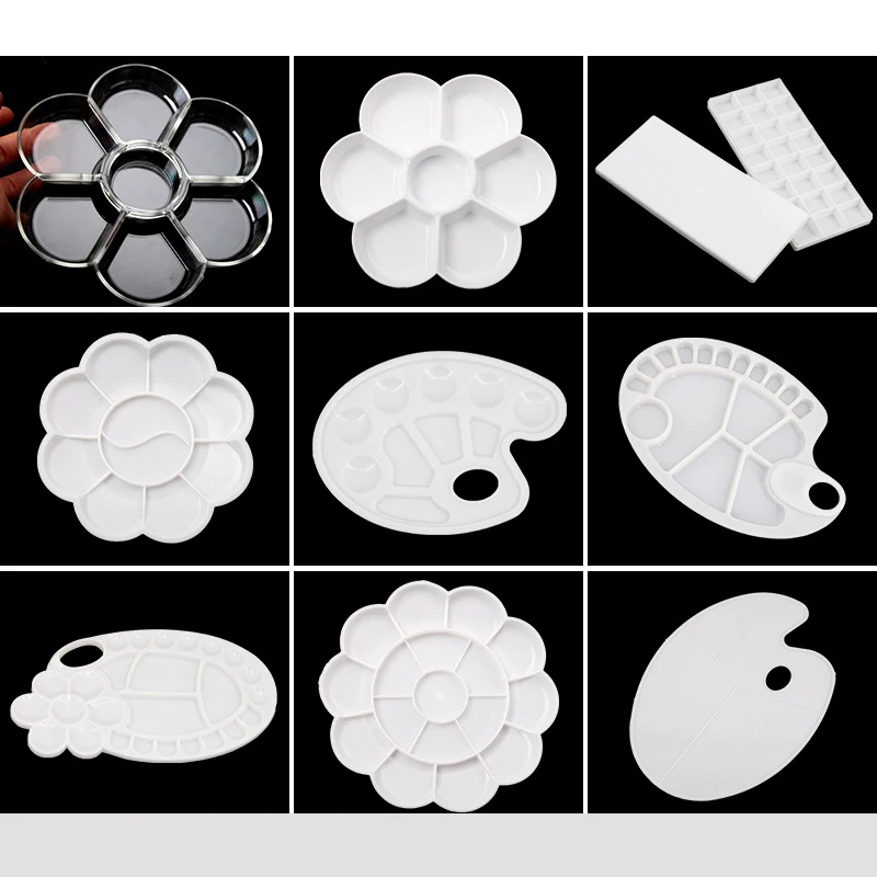 Пластиковая палитра для рисования, набор акварельных картин, палитра для рисования акриловыми масляными красками, набор инструментов для творчества и творчества