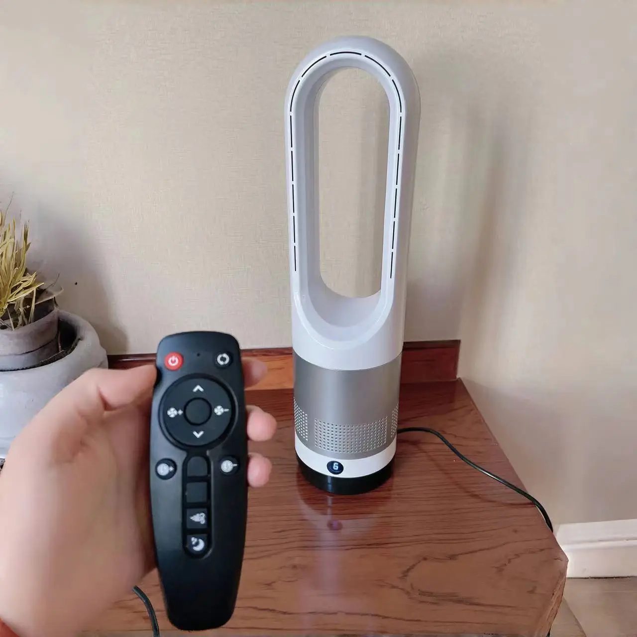 Cooling Leafless Electric Natural Wind Bladeless Cooling Floor Fan Cold Wind Hot Wind Air Purification remote control