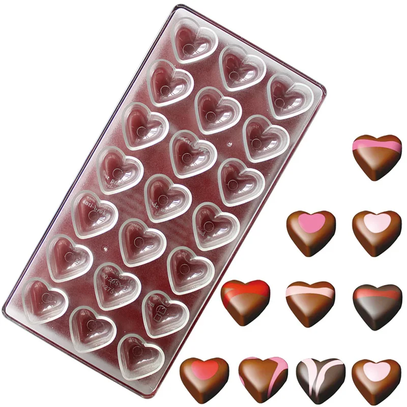 Hot Sale 3D Transparent Custom Chocolate Bar Mold Chess Heart Football Shape Chocolate Mold Acrylic Molds for Chocolate