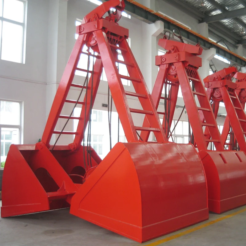 High quality 20 ton coal cement scrap clamshell crane bulk 4 ropes grab bucket for port usage