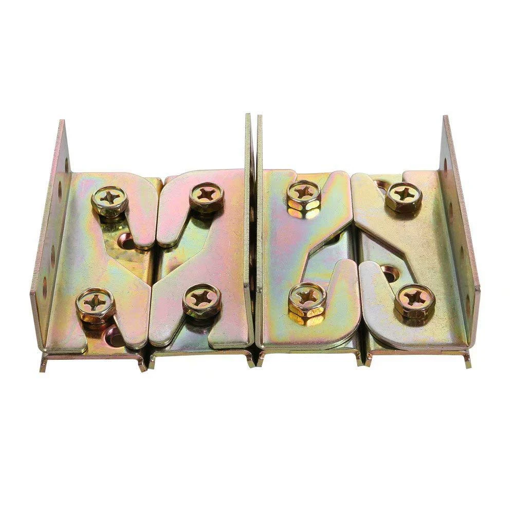 Steel metal Bed frame Bracket Furniture sofa sectional Connectors For Home Furniture Tool