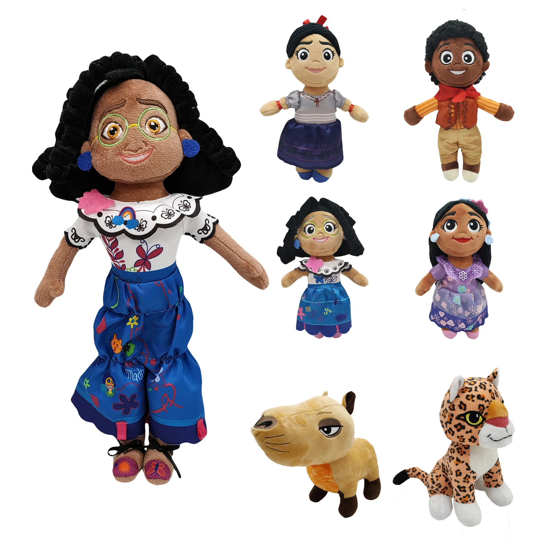 New Arrival Encanto Cartoon Stuffed Plush Toys Cartoon Girls Figure Plush Dolls Exquisite Encanto Movie Stuffed Black Girl Doll
