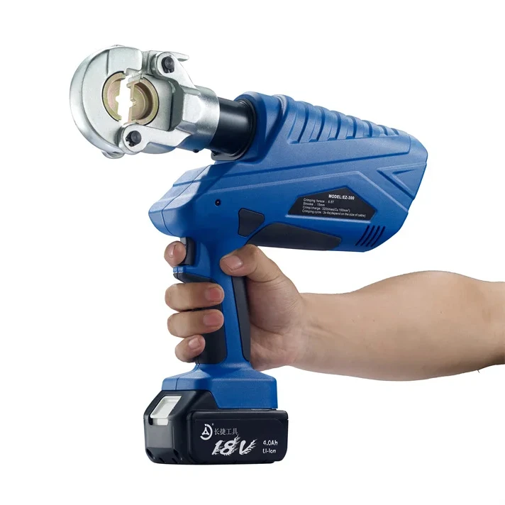 Lightweight Electrical Cordless Wire Crimper Battery Powered Cold Crimping Tool For Connecting Wire Terminals