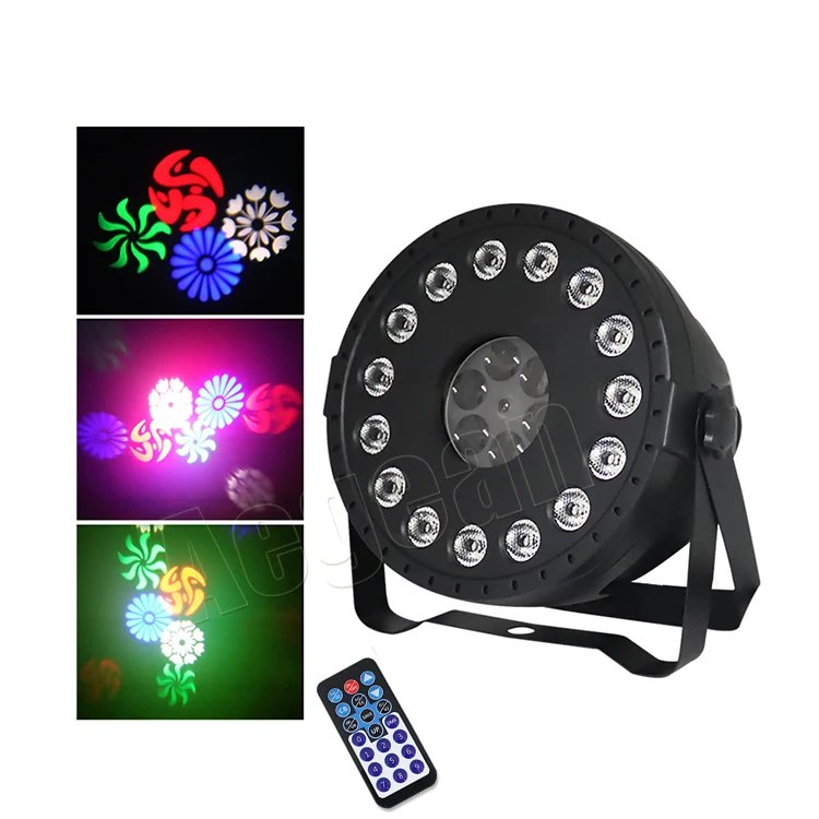 Заводская цена 15x1 5 Вт Rgb 3 в 1 пятно пульт дистанционного управления пластиковые светодиодные лампы для сцены