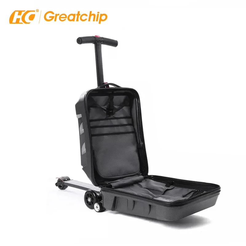 scooter suitcase travel luggage on wheels ride carry on trolley luggage bag gift Skateboard Case