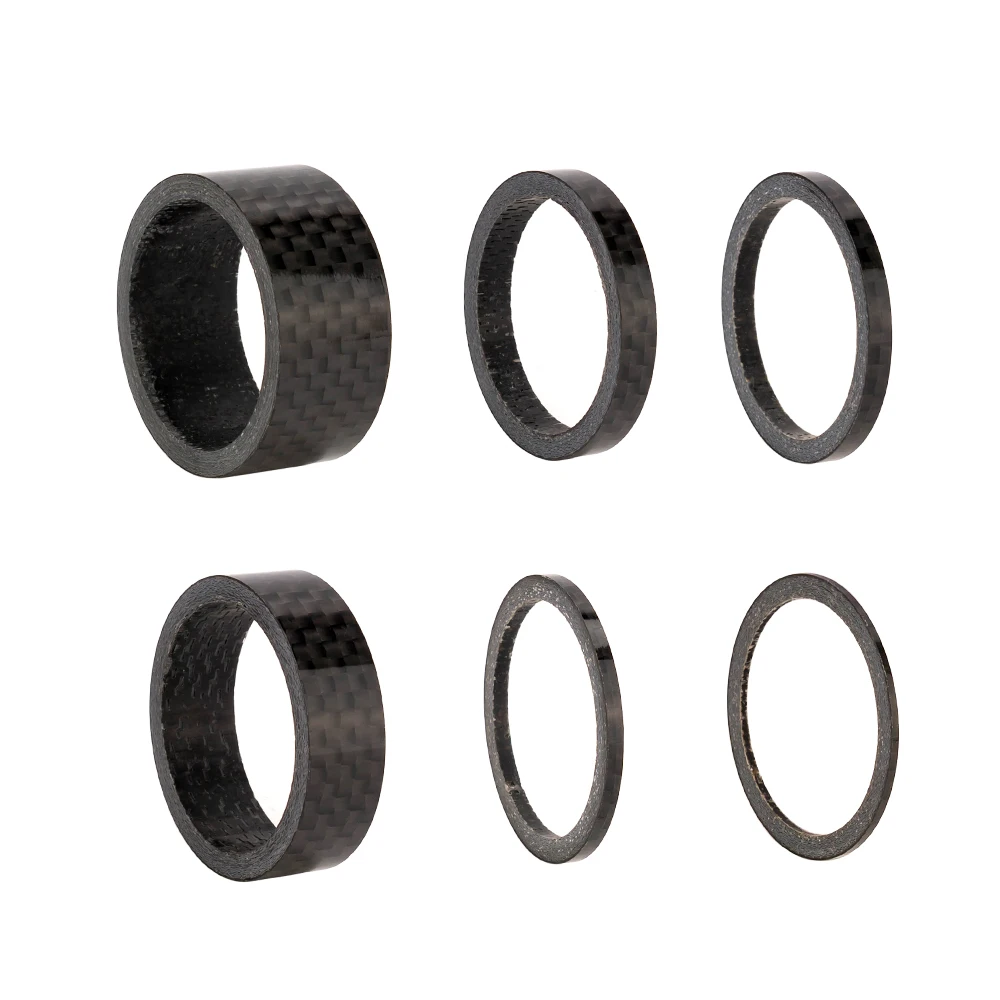 ZTTO  Ultra-Light Carbon fiber Bicycle Washer Mountain Road Bike Washers Spacer Gasket Fork Headset Parts 1/2/3/5/10/15mm