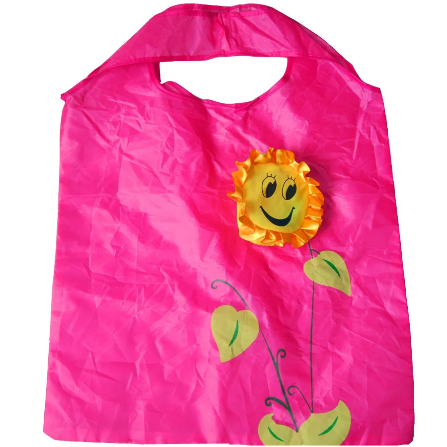 
Eco friendly polyester reusable foldable shopping bag with pouch 