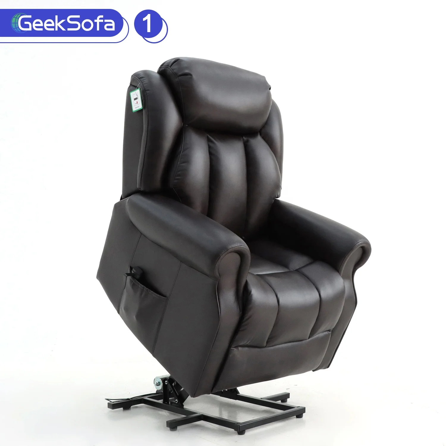 Geeksofa ленивый мальчик кожаный Электрический подъемник кресло с массажем и теплом для пожилых