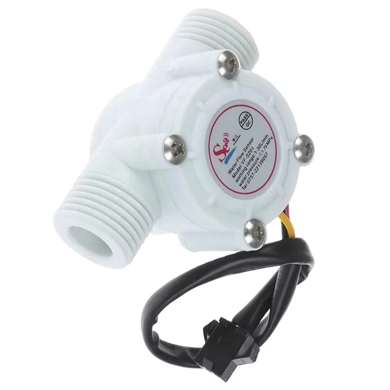 Hall 1-30L/min for Arduino 1/2' Water Flow Sensor Switch Meter Flowmeter Counter Control Effect