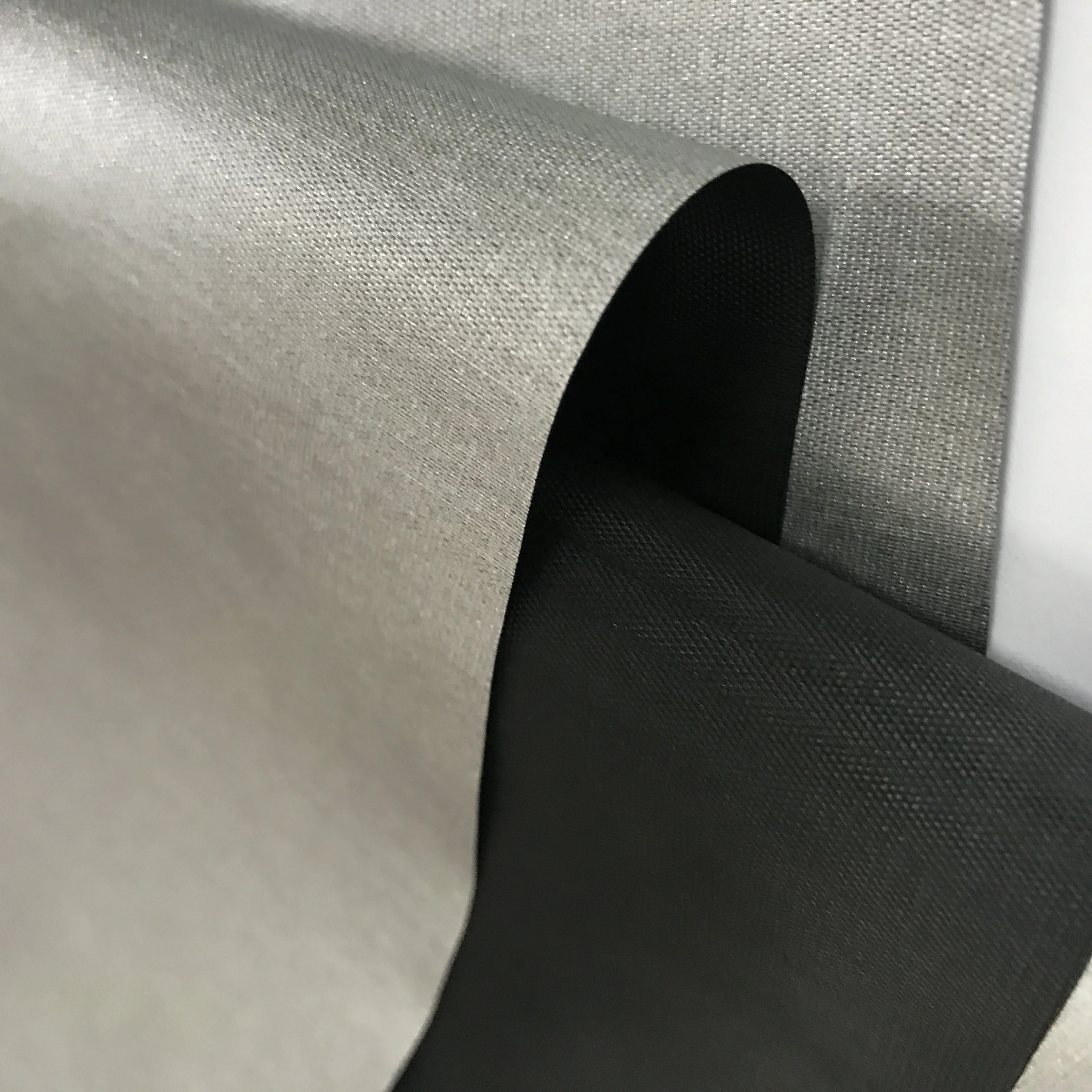 170T Polyester Taffeta Peacock Black Silver Coated For Car Cover