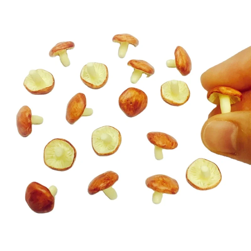 New Dollhouse Clay Handmade Miniature Food Vegetables Mushroom for DIY Doll Kitchen Accessories