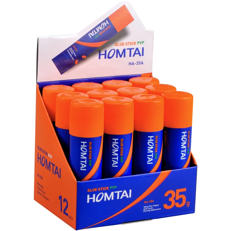 
PVP Glue Stick Solid Stick Glue Custom Brand And Logo Office Supply Stationery OEM Washable Non-Toxic Safe Glue Sticks 