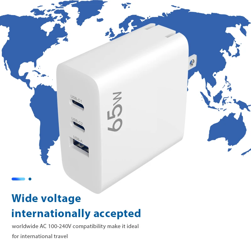  Зарядное устройство GaN 4 0 PD USB для смартфонов 65