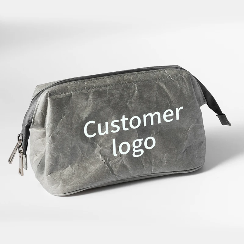 Good Quality Travel Custom Recycled Tyvek Paper Make Up Bag Dupont Tyvek Toiletry Makeup Cosmetic Pouch Bag