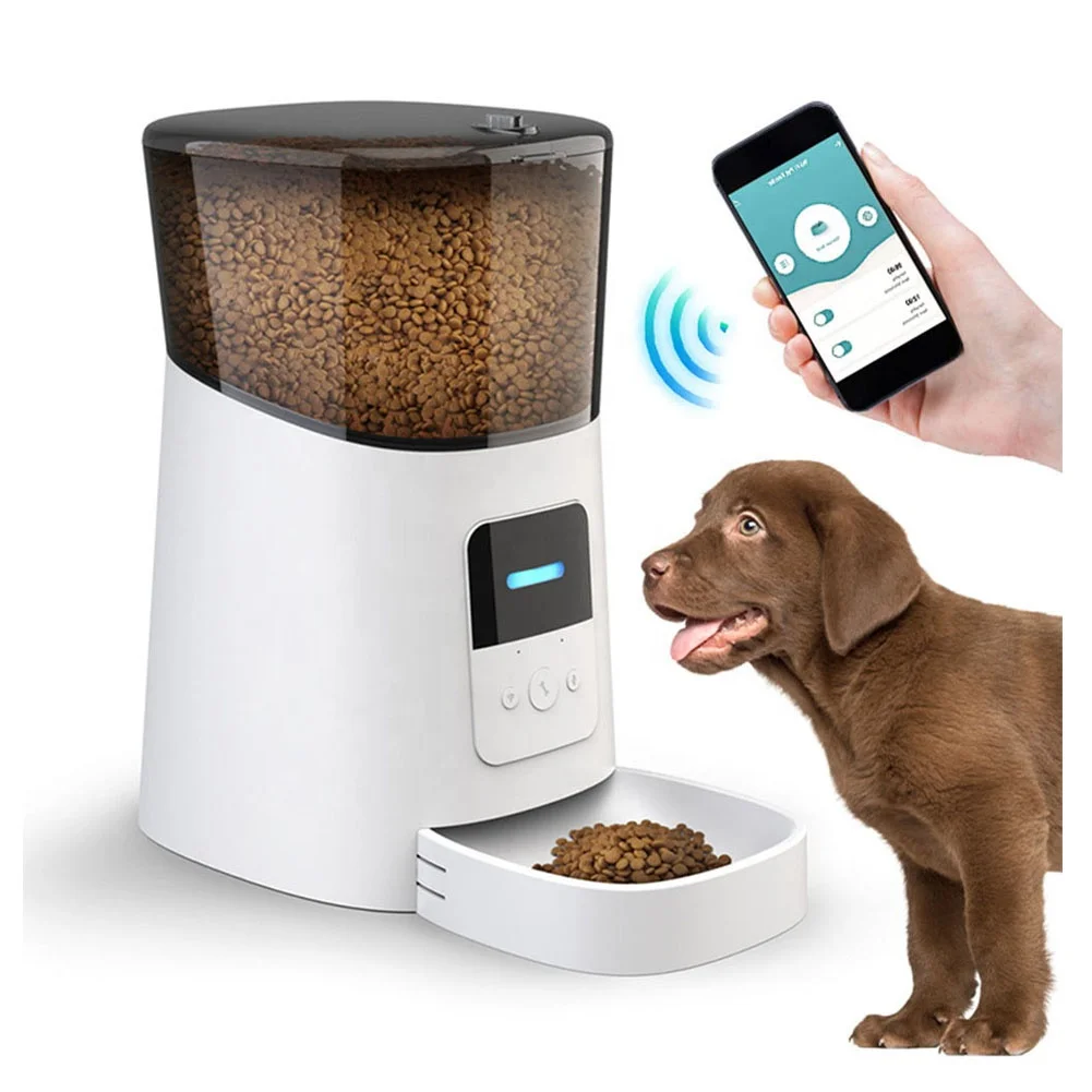 Tuya Intelligent 7l surefeed microchip 24g WiFi connected remote control smart automatic identification pet feeder robot