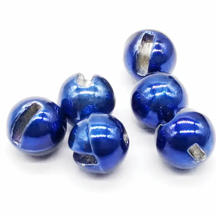 Wholesale Hot Sale DIY 2.3mm 6.4mm Fishing Fly Tying Materials Round Slotted Tungsten Beads