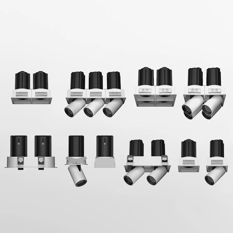 5W 7W 10W 12W 15W 20W Aluminum Trimless Spot Light Interior Square Shape Recessed Led Spotlight