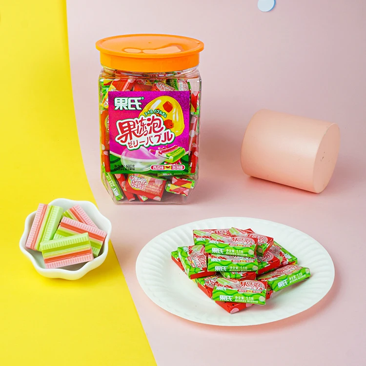 Оптовая упаковка 600 г банка жевательной резинки со вкусом арбуза фруктовое желе фруктовые жевательные конфеты сладкие полезные Кондитерские коробки