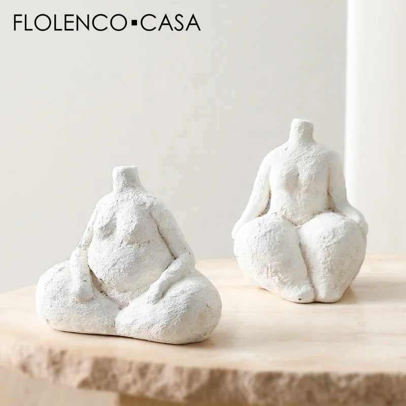 Wabi-sabi Ornament Abstract Figurine Home Decor Interior Tabletop Desk Cabinet Decoration Items Cement Small Sculpture