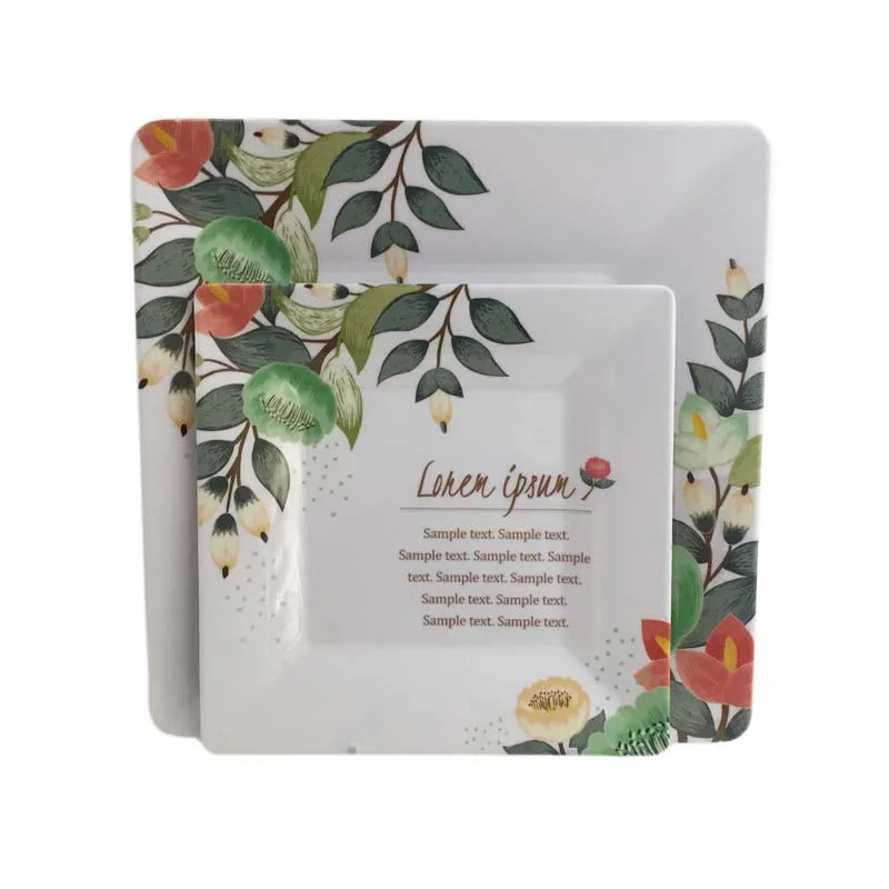 2021 Eco Restaurant Dinner Plate Custom plates melamine plastic Dinner Plate