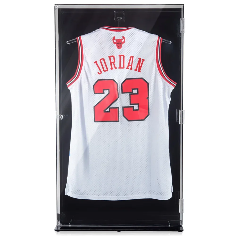 Factory Supply Clear Acrylic Jersey Display Case Shadow Frame Box High-end Football Baseball Basketball Jersey Frame with Lock