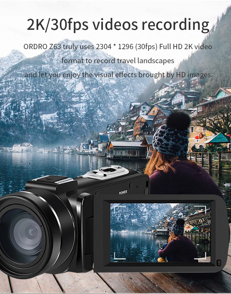 
Z63 Digital 2K FHD Cheap Camcordrers Ghost Infrared Night Vision Wifi Video Camera 