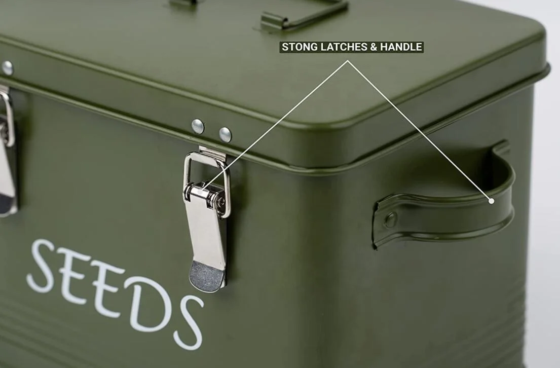 Органайзер для хранения садовых семян с разделителями металлическая жестяная банка