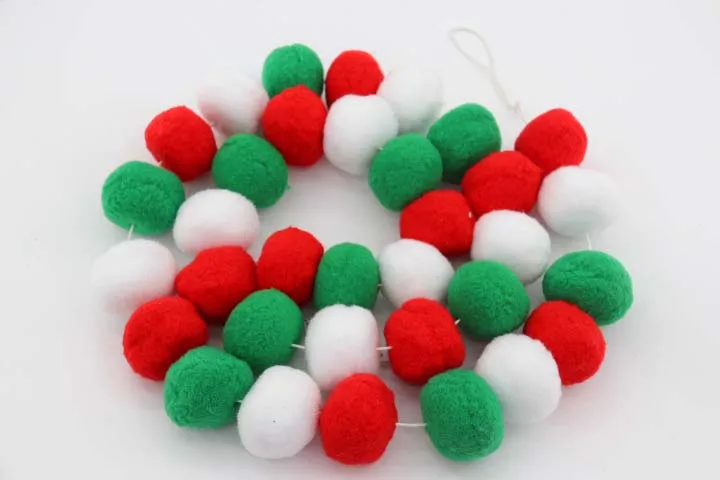 Valentines Party Gifts Wall Christmas Ball Hanging Decoration Brown Ball Banners Pom Pom Wool Felt Balls Garland