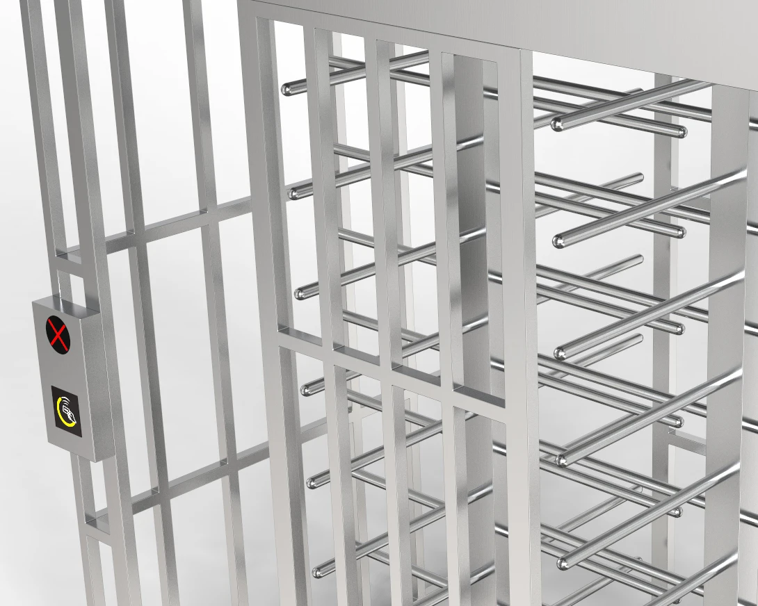 Indonesia Hot Selling Entrance Electronic full height Turnstiles double lane full height turnstile Automatic Full Height gate